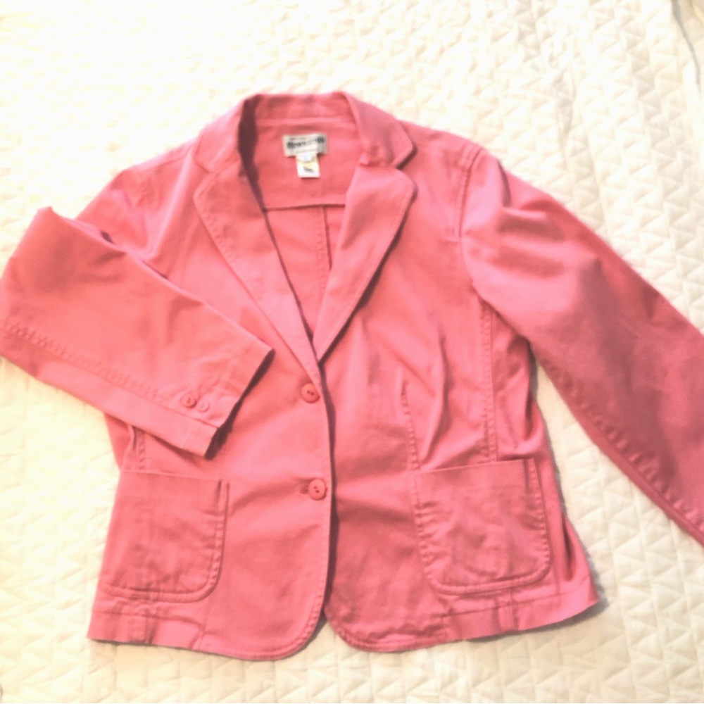 Pendleton Pink Cotton Blazer Size Large